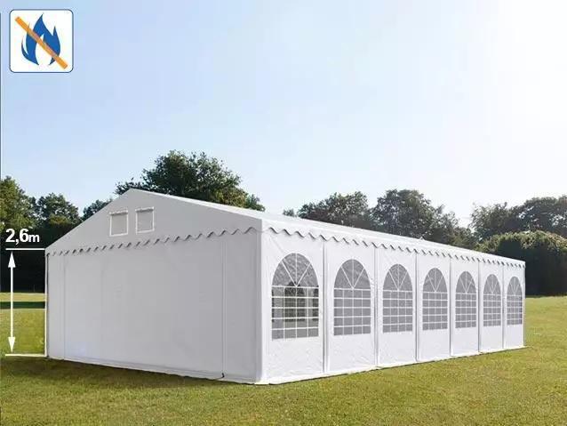 Professzionális extra erős rendezvénysátor 7x14 m ponyva lángálló PVC  oldalmagasság + 2,6m erősített szerkezettel