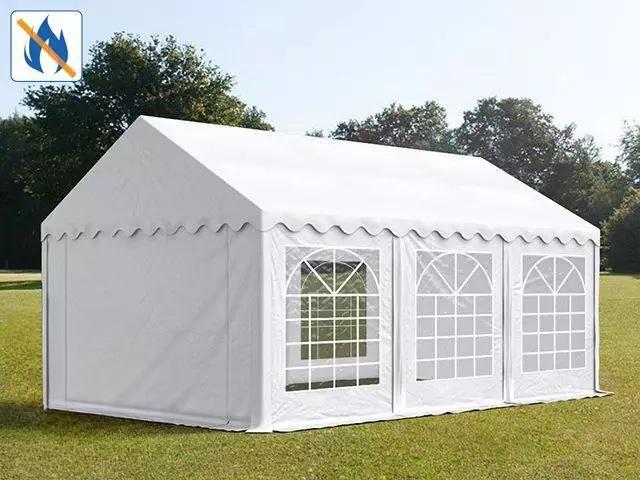 Professzionális lángálló rendezvénysátor 4x6 m, ponyva PVC  fehér