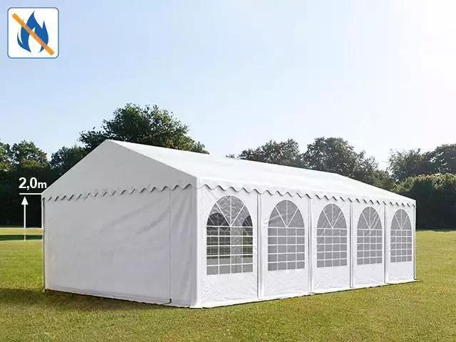 Professzionális lángálló  rendezvénysátor 6x10 m,ponyva PVC fehér erősített szerkezettel