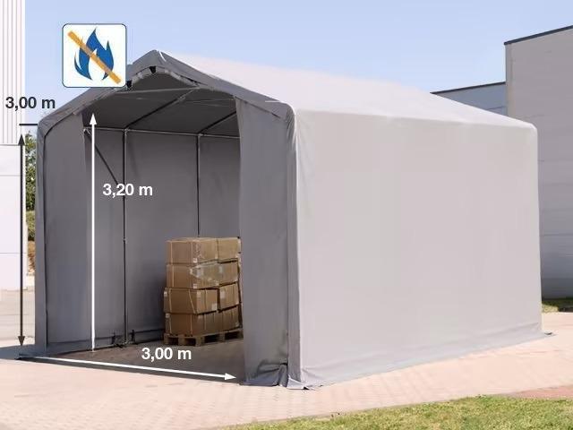 Professzionális ponyva csarnok raktársátor 4x6 m oldalmagasság 3,00 m ponyva  lángálló PVC szürke
