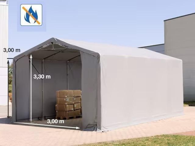 Professzionális ponyva csarnok raktársátor 5x8m oldalmagasság 3,00 m ponyva lángálló PVC szürke