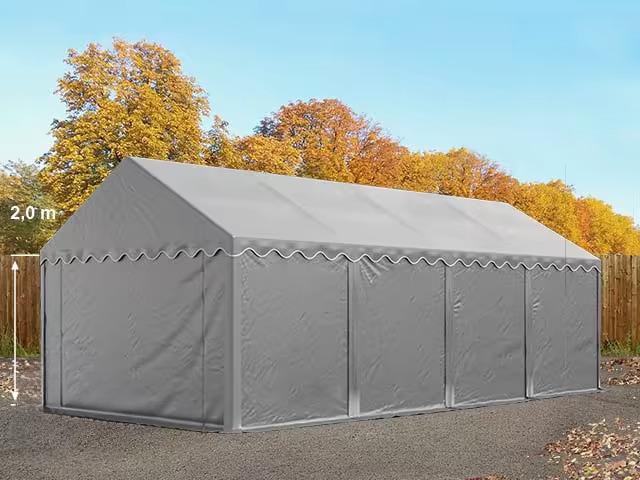 Professzionális raktár sátor, tároló sátor 4x8 m ponyva PVC 500g/m2 szürke