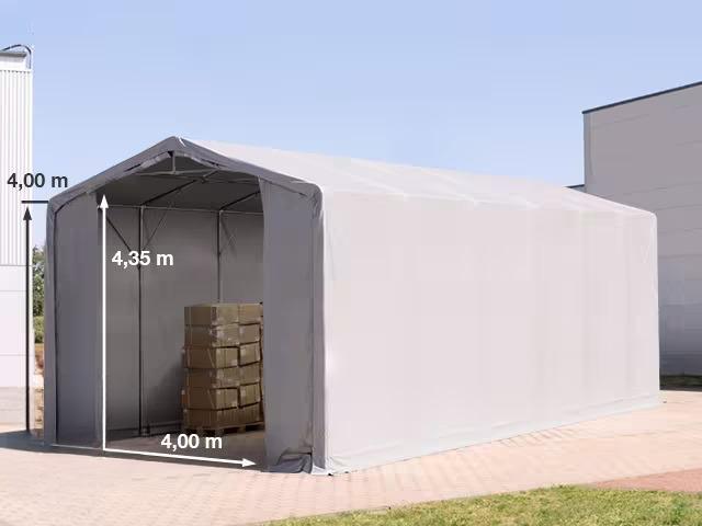 Professzionális raktársátor ponyva csarnok 6x12m oldalmagasság 4,00m ponyva PVC   szürke (72m2)