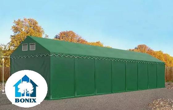 Professzionális raktársátor, tároló sátor 4x16m ponyva PVC 800 +2,6 m erősített szerkezet zöld