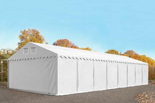 Professzionális  raktársátor, tároló sátor 6x24m ponyva PVC oldalfalmagasság +2,6 m erősített szerkezet