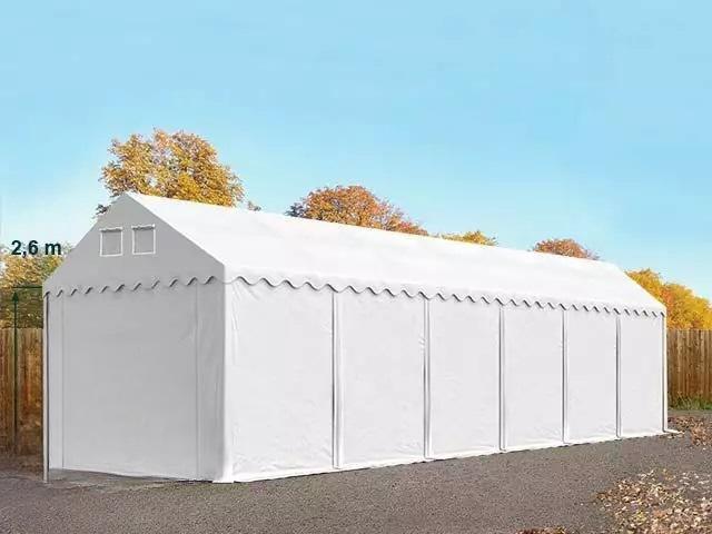 Professzionális raktársátor,ipari sátor  tároló sátor 3x12 m ponyva PVC oldalmagasság  +2,6 m erősített szerkezet fehér