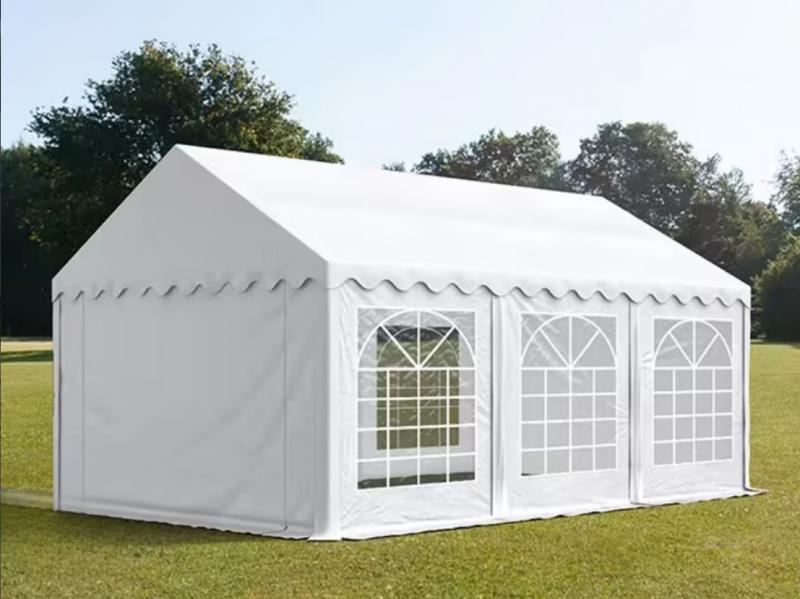 Professzionális rendezvénysátor 3 × 6 m, 18 m², erős PVC ponyvával, teljesen horganyzott acélvázzal, 100% vízálló