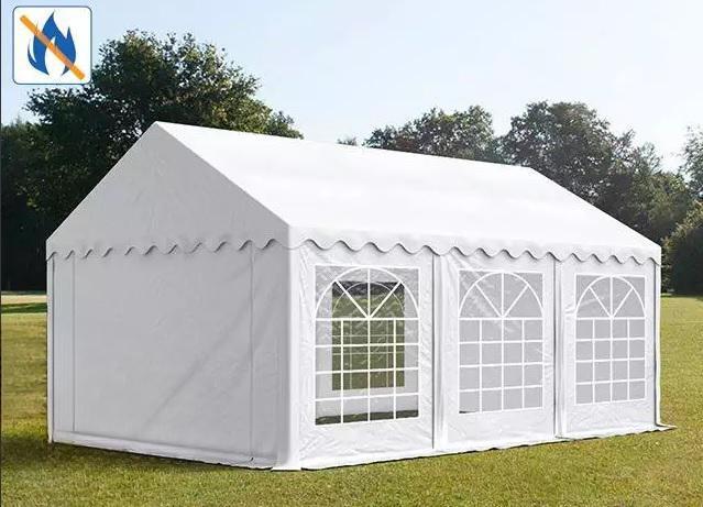 Professzionális rendezvénysátor 3x6 m, ponyva lángálló PVC fehér