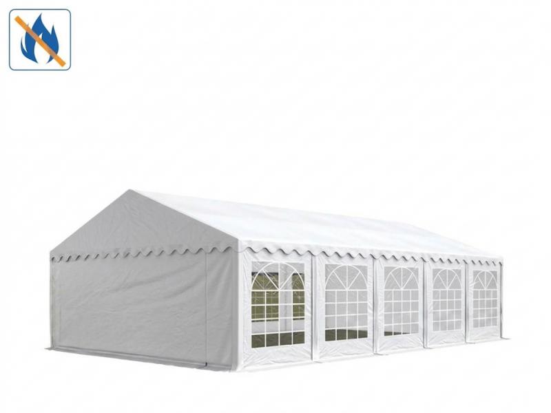 Professzionális rendezvénysátor 5x10 m, ponyva lángálló PVC 700  fehér
