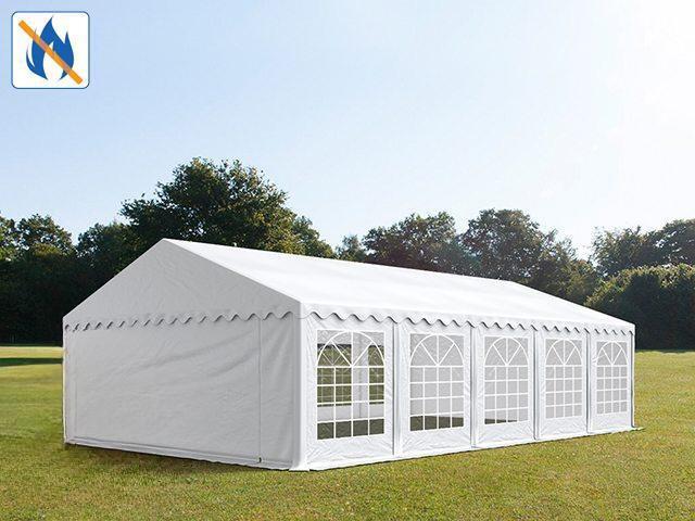 Professzionális rendezvénysátor 5x10 m, ponyva tűzálló PVC 500g/m2 fehér
