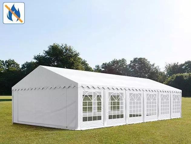 Professzionális rendezvénysátor 6x12 m ponyva  lángálló PVC fehér (72m2)