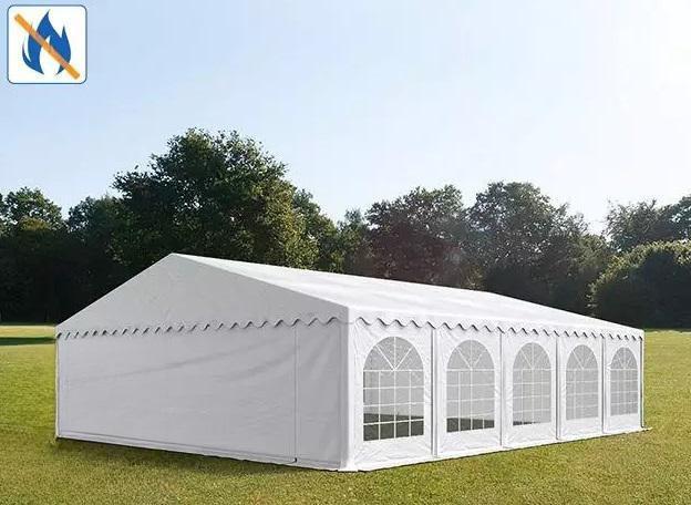 Professzionális rendezvénysátor 8x12 m, ponyva  lángálló PVC erősített szerkezettel fehér