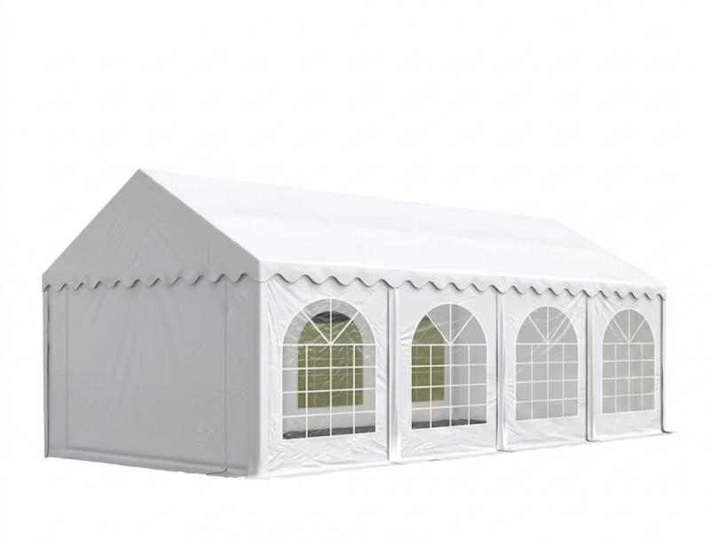 Professzionális rendezvénysátor partisátor 4x8m ponyva PVC erősített szerkezettel, padlókerettel