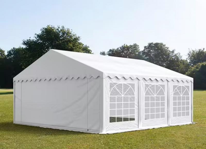 Professzionális rendezvénysátor, partisátor 5 × 6 m, 30 m², extra erős PVC ponyvával, horganyzott acélszerkezettel