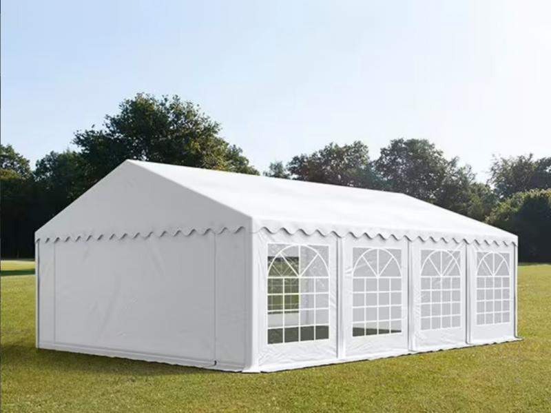 Professzionális rendezvénysátor, partisátor 6 × 8 m, 48 m², extra erős PVC ponyvával, teljesen horganyzott acélvázzal, 100% vízálló, fehér