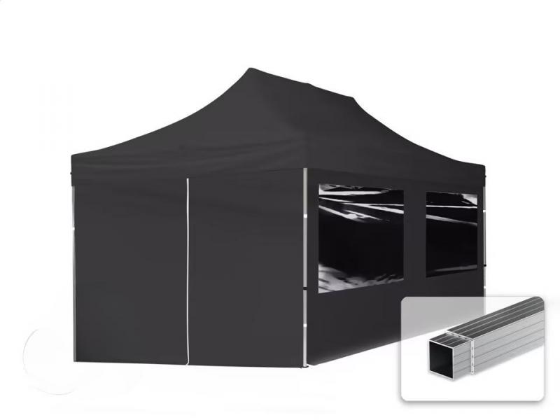 PROFI Alumínium Pop-up összecsukható pavilon rendezvénysátor 3x6m ponyva PVC 4db oldalfallal