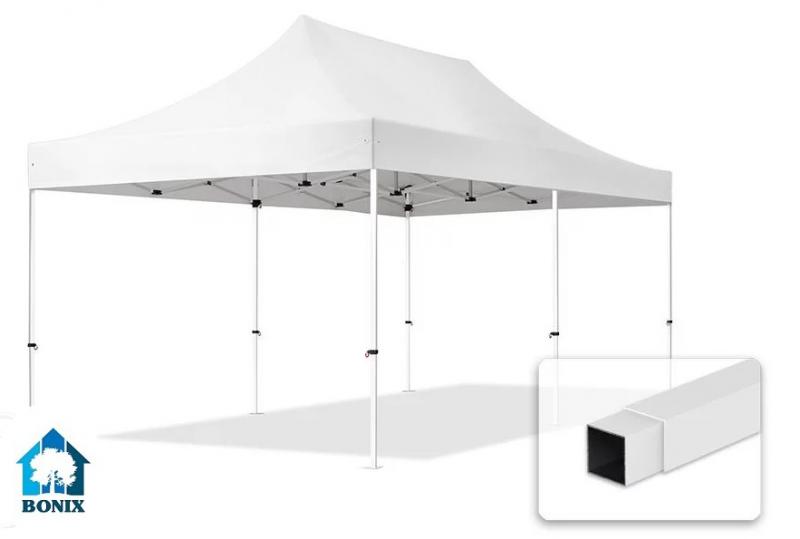 PROFI pop-up összecsukható pavilon rendezvénysátor 3x6m ponyva PVC szerkezete acél 30mm  oldalfal nélkül fehér