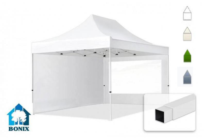 PROFI Pop-up összecsukható pavilon, rendezvénysátor ollómechanikával 3x4,5 m ponyva PVC  2db oldalfallal