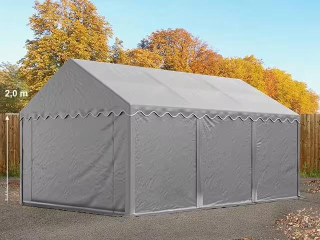 Raktársátor tároló ipari sátor 3x6 m ponyva PVC szürke