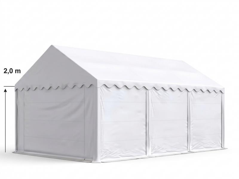 Raktársátor tároló sátor 4x6 m ponyva PVC erősített szerkezettel padlókerettel