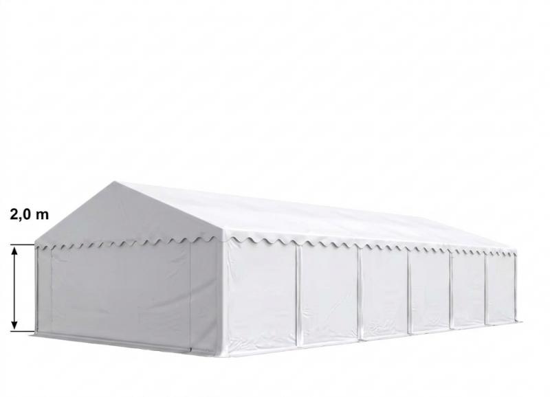 Raktársátor tároló sátor 6x12 m ponyva  PVC  padlókerettel erősített szerkezettel fehér