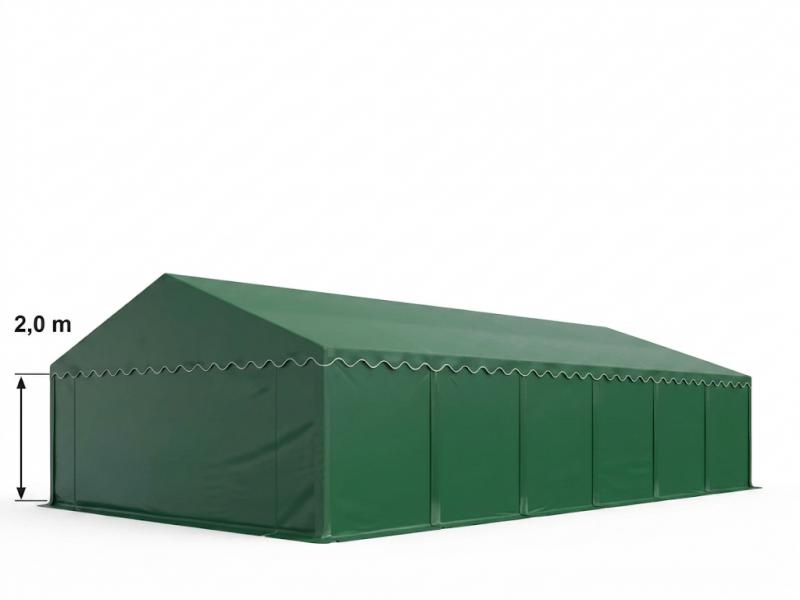 Raktársátor tároló sátor 6x12 m ponyva  PVC  padlókerettel erősített szerkezettel zöld