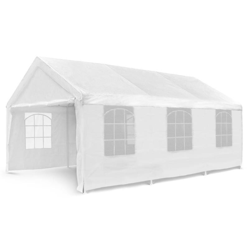 Rendezvénysátor, party sátor 4x6 m, ponyva PE  180g/m2  fehér