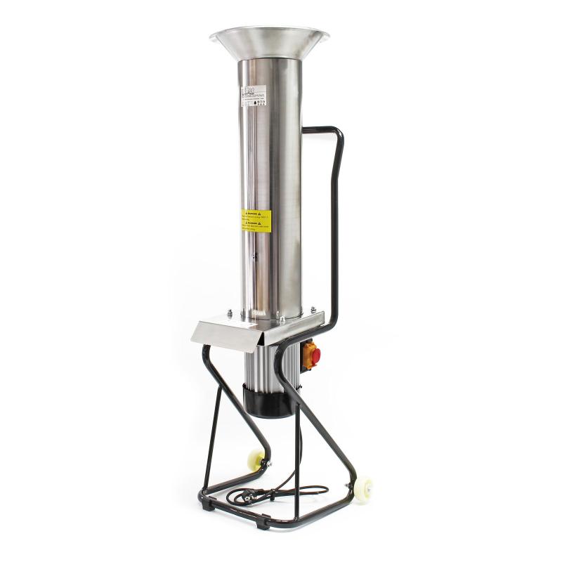 Rozsdamentes acél gyümölcs aprító, daráló gép, cefre alapanyag elkészítő gép 1100W 1,5LE 2800 fordulat/perc 1000 kg/óra