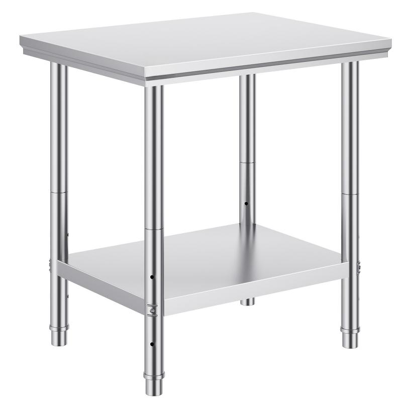 Rozsdamentes acél munkaasztal  60x76x80 cm