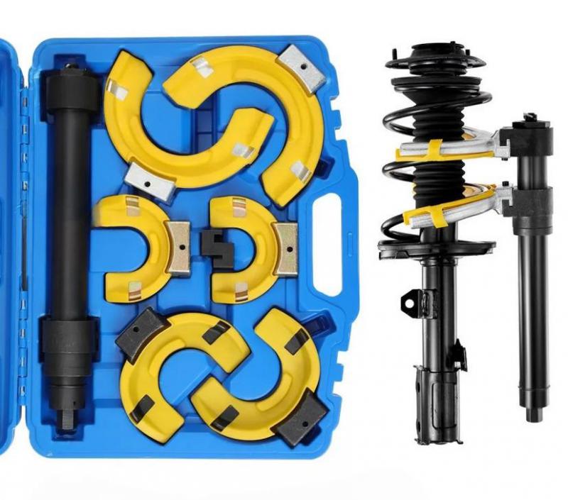 Rugóstag rugóösszehúzó készlet cserélhető villákkal 4500 kg teherbírás