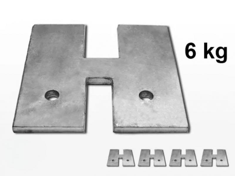 Súlytányér négyzet alakú  összecsukható pop-up  pavilonokhoz 4db (6 kg)