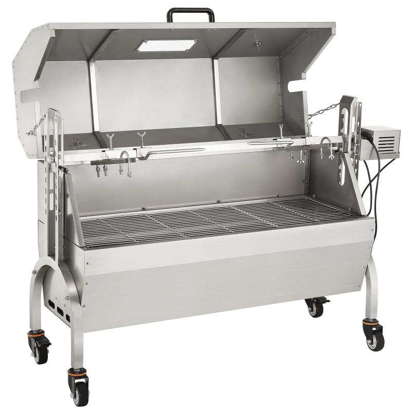 Sütőnyárs BBQ Grill Sertés, Bárány, Csirke Sütő 50W,60 kg rozsdamentes acél