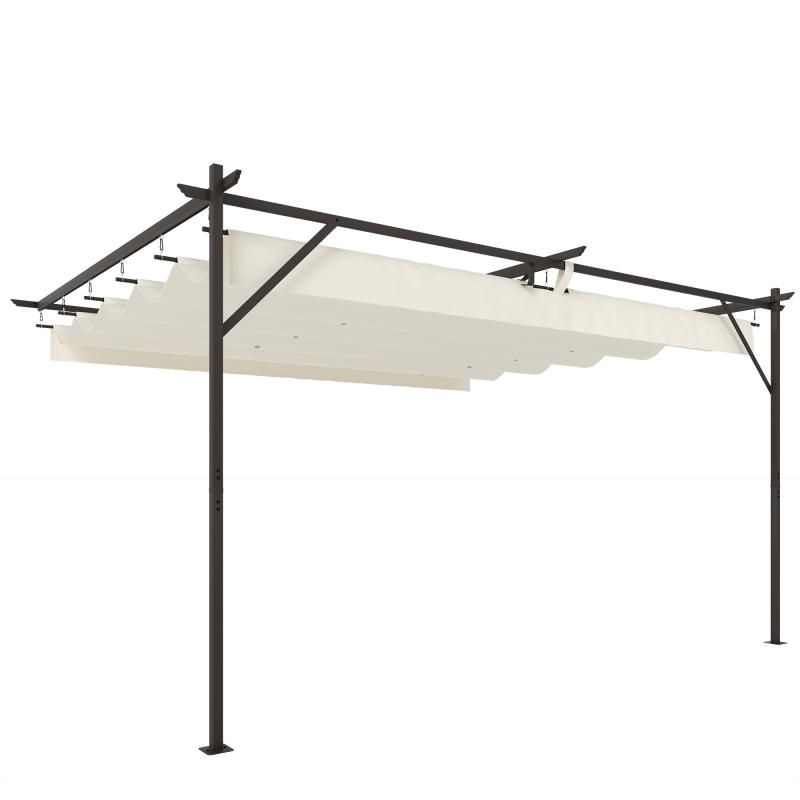 Terasz balkon pergola napernyő 4x3m krémfehér