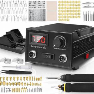 100 W-os, 165 részes pirográf és forrasztóállomás készlet – fához, bőrhöz és parafához