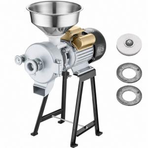 3000 W-os ipari száraz- és nedvesanyag-daráló, állítható őrlési finomsággal, 50 kg/óra kapacitással
