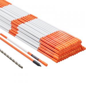 50 db Útjelző üvegszálas oszlop fényvisszaverő szalaggal 121 cm