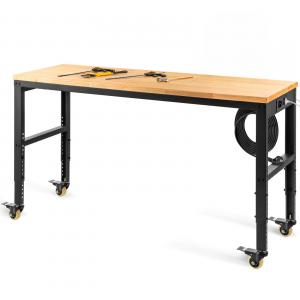 Állítható magasságú munkapad, 720 kg teherbírás, 2 AC és 2 USB aljzattal, 122 x 61 x 97 cm másolata