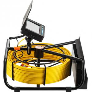 Csatornavizsgáló csőkamera készlet – 30 m félmerev kábel, 16 GB SD-kártya, 10,9 cm (4,3”) LCD kijelzővel