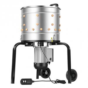 Elektromos csirkekopasztó gép 400 mm-es dobbal (40 × 35 cm), 500 W teljesítménnyel és 114 gumiujjal – 1–2 csirke gyors feldolgozásához, rozsdamentes acél