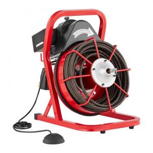 Elektromos lefolyótisztító gép, csőgörény  kézi adagolással – 23 m, 370 W, 50–100 mm csövekhez, kábelátmérő: 12,7 mm