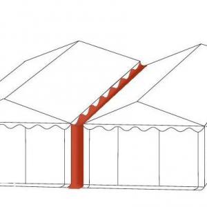 Esőcsatorna összekötő elem rendezvénysátor 10 m PVC magassága 2,60 m fehér