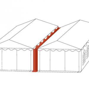 Esőcsatorna összekötő elem rendezvénysátor 16m PVC magassága 2,6 m fehér