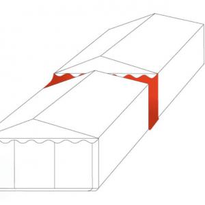 Esőcsatorna összekötő elem rendezvénysátor 4m PVC magassága 2 m fehér