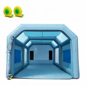 Felfújható festőfülke – 8 x 4,5 x 3,3 m  méretű felfújható szórókabin, 960W teljesítményű fúvóval és légszűrő rendszerrel, hordozható autófestő sátor