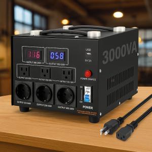 Feszültség átalakító 3000 W , 220V-110V