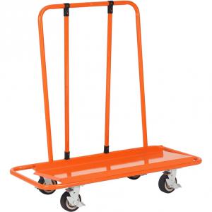 Gipszkarton szállítókocsi 1360 kg teherbírású  – nagy teherbírású acél panelkocsi 1150 × 554 mm-es rakfelülettel és 127 mm-es forgó kerekekkel