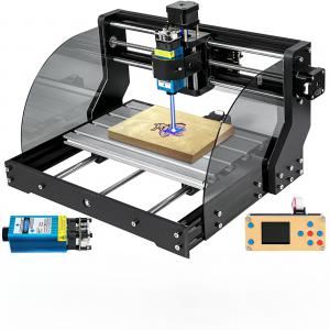 GRBL vezérlésű CNC gravírozógép 500 mW-os, 405 nm-es lézermodullal, 300 × 180 × 45 mm munkaterülettel
