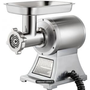 Húsdaráló 22-es, rozsdamentes acélból, 1100 W, 150 kg/óra, 54 mm adagolócső – professzionális darálógép