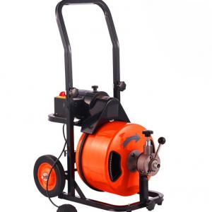 Ipari csőtisztító gép, csőgörény csatornatisztító gép – Elektromos lefolyótisztító gép – 30,5 m x Ø12,7 mm automata adagolás