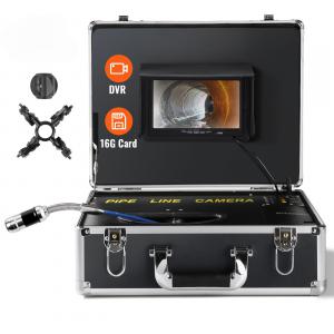 Ipari endoszkóp csatornavizsgáló kamera 7" képernyő, DVR funkció, vízálló,  16 GB SD kártya, csővezeték hossz: 30 m
